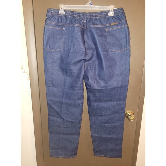 Lady Maverick Women's Elastic Waist Dark Blue Wash Jeans Size 22 1/2 USA New - Picture 2 of 5